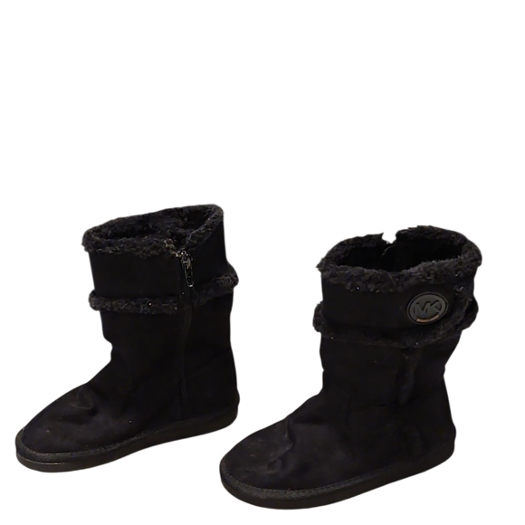 Michael Kors Black Kids Boots with Logo Detail - Picture 1 of 8